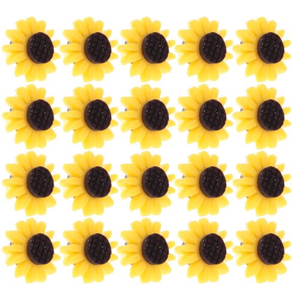 GETAJGHSD Flower Shaped Thumbtacks Sunflower Shape Yellow 40Pcs
