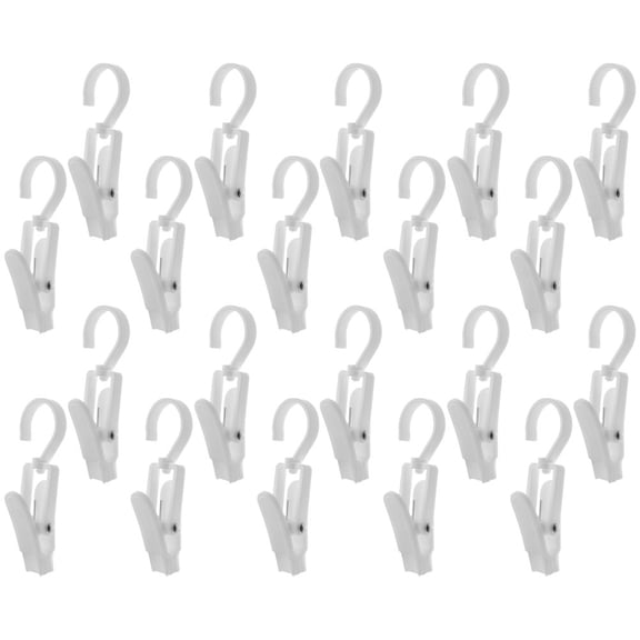GETAJGHSD Swivel Laundry Hooks with Clips 20Pcs for Hand Towels and Shower Household Use