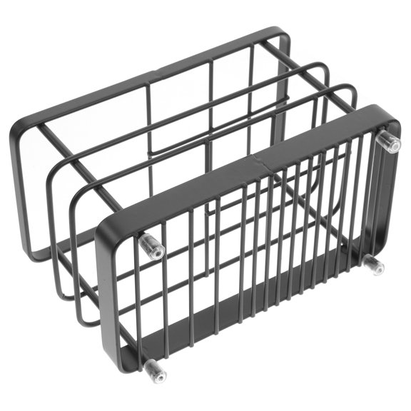 GETAJGHSD Toothbrush Organizer and Toothpaste Shelf Black Stainless Steel Bathroom Rack