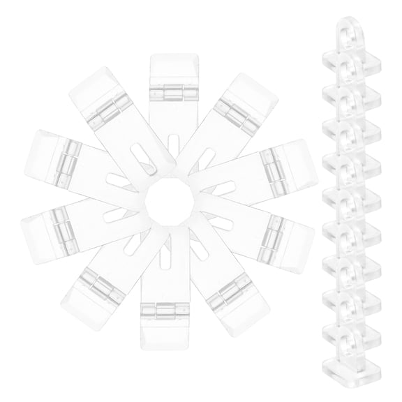 GETAJGHSD Durable Plastic Hinge Locks for DIY Use Transparent Hasp Buckles with Simple Style 10 Sets