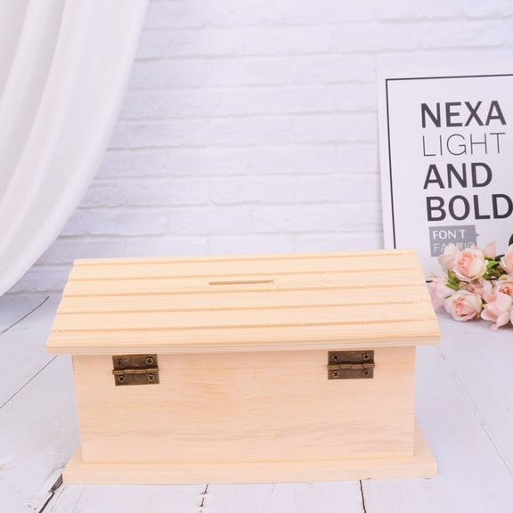GETAJGHSD Travel Fund Money Box House Shaped Wooden Saving Container for Kids 1 Pc