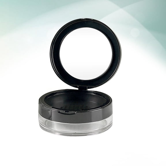 GETAJGHSD Travel Makeup Containers 1Pack Puff Box Black PP Material Simple Design for Women Daily Use 3x2.8in