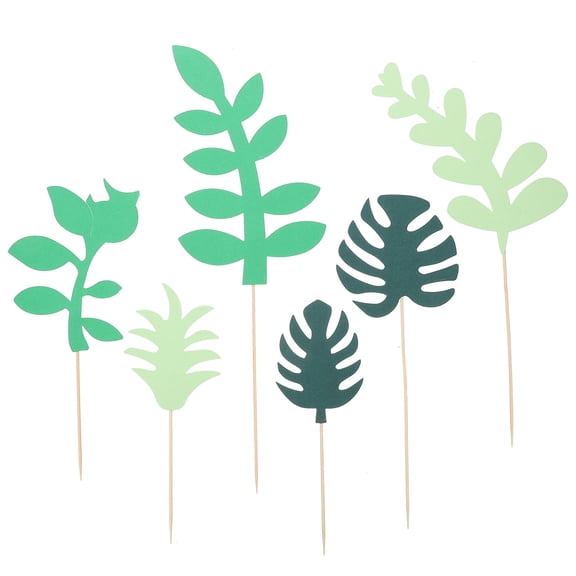 GETAJGHSD Tropical Leaf Shape Greenery Cake Decor With Assorted Color For Caterers And Event Planners 24Pcs