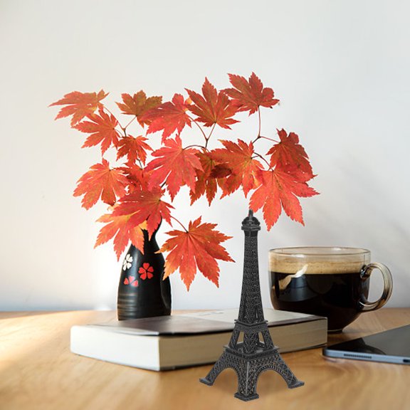 GETAJGHSD Unique Black Eiffel Tower Table Decor Metal Building Model for Stylish Home Display