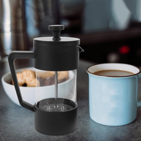 GETAJGHSD Elegant Black Coffee Maker with Advanced Filtration for Full Body Coffee Aroma