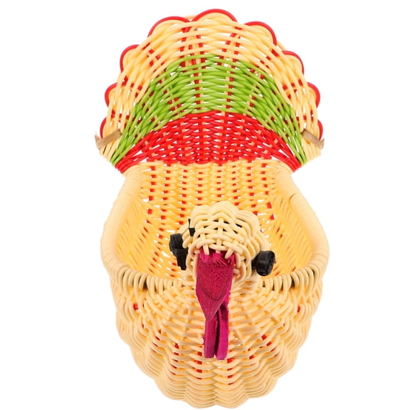 GETAJGHSD Imitation Rattan Fruit Basket Assorted Color for Kitchen Countertop Storage and Home Use