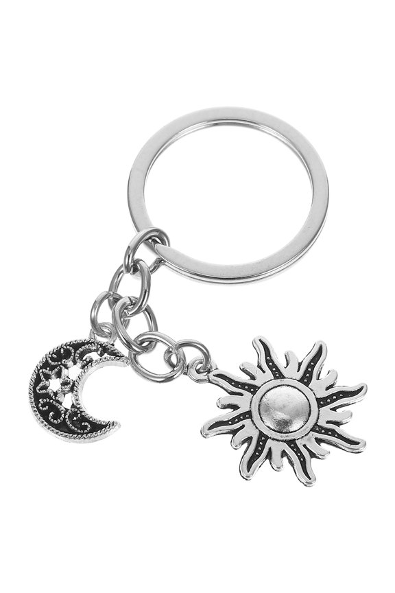 Versatile Moon and Sun Keyring Crafted from Sturdy Metal for Keys and Bags
