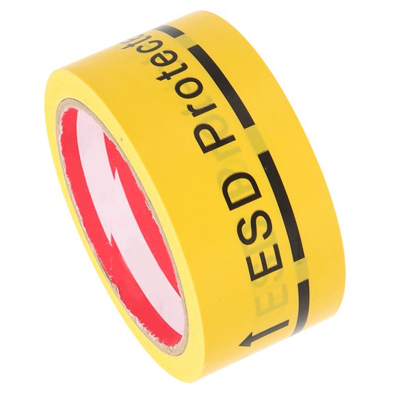 GETAJGHSD Warning Caution Tape Roll Yellow Electrostatic Self Adhesive Safety Tape for Shipping and Industrial Use
