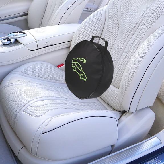 GETAJGHSD Water Resistant Black Polyester Ev Cable Case with Smooth Zipper for Travel and Car Use