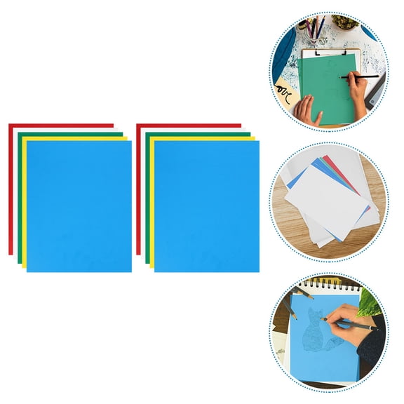 GETAJGHSD Water Soluble Embroidery Paper, Assorted Colors, 10 Sheets, 28x23cm for Sewing and Craft Projects