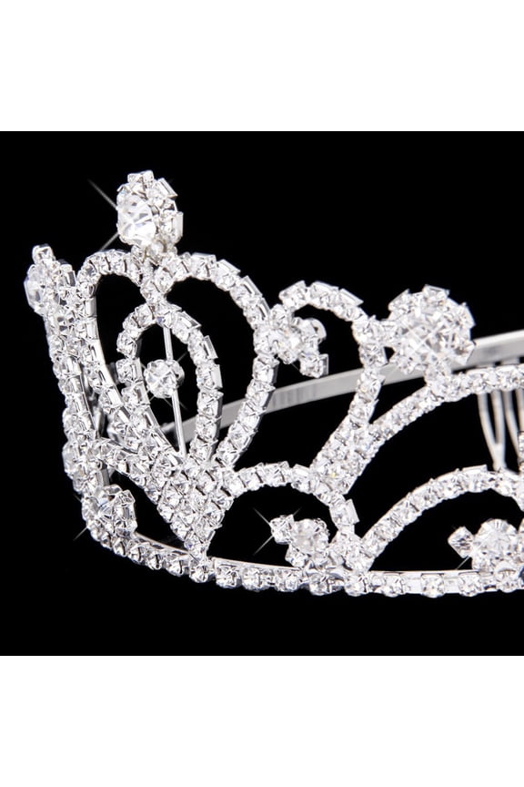 Wedding Accessories Rhinestone Crown Headband for Women 1Pack