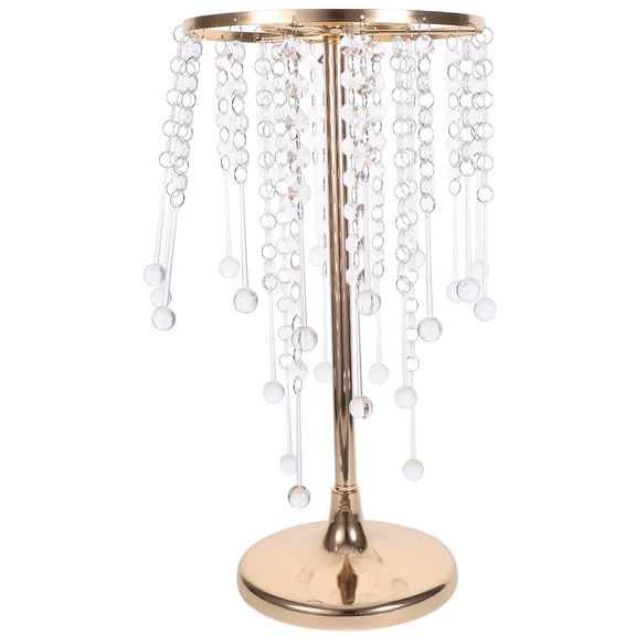GETAJGHSD Wedding Centerpiece Vase with Crystal Beads Metal Tall Vase for Table Flower Decoration