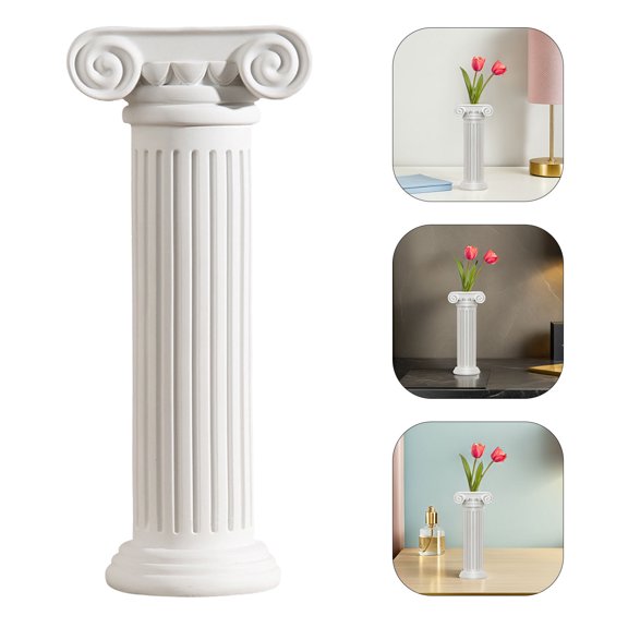 GETAJGHSD Wedding Decorative White Roman Pillar Planter for Flowers Silk Arrangements and Party Use