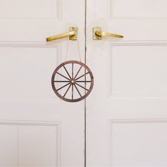 GETAJGHSD Western Decor for Home 2Pcs Wooden Wheels Coffee 7.87 Inch Vintage Style