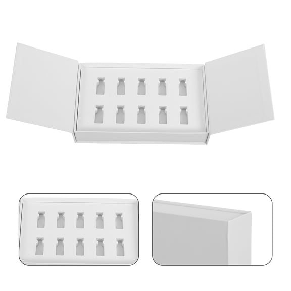 GETAJGHSD Compact Lab Vial Organizer Case with Protective Cushioning and Label Area White