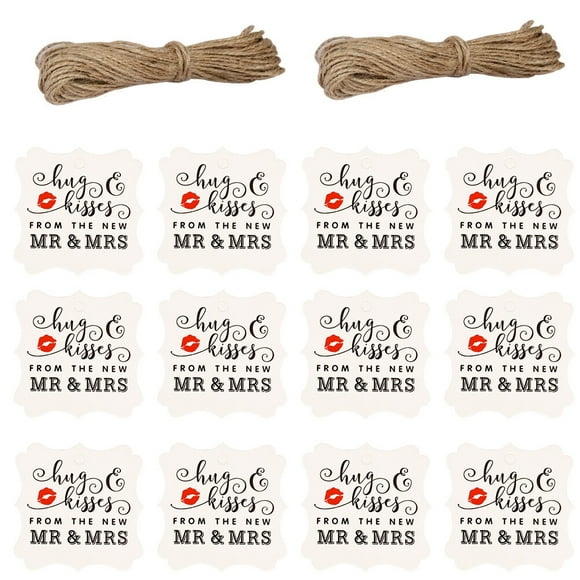 GETAJGHSD White Paper Hanging Tags for Favors and Packaging Decor 100Pcs