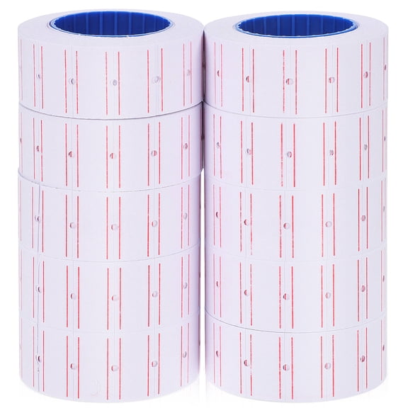 GETAJGHSD White Price Tags for Jewelry and Crochet Items with Easy Single Row Printing