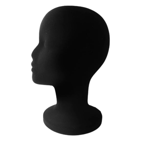 GETAJGHSD Black Foam Wig Mannequin for Styling and Display, 1 Set to Maintain Shape and Secure Wigs