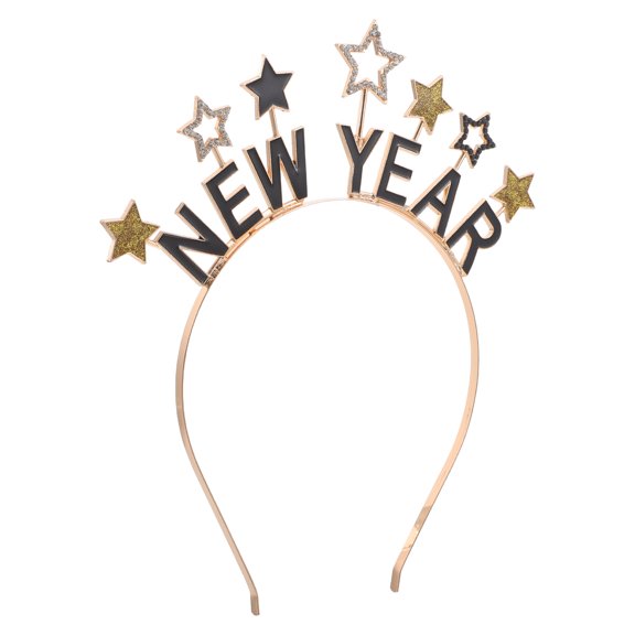 GETAJGHSD Happy New Year 2026 Headband with Festive Crystal Letters for Party Accessories