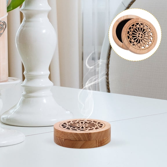 GETAJGHSD Wood Incense Burner Holder for Cones in Light Brown Ideal for Living Room and Office
