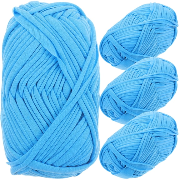 GETAJGHSD Yarn Packs for Crafts Braided Yarns Diy Craft Rope 6.29X2.36X2.36in Blue Polyester 4 Rolls
