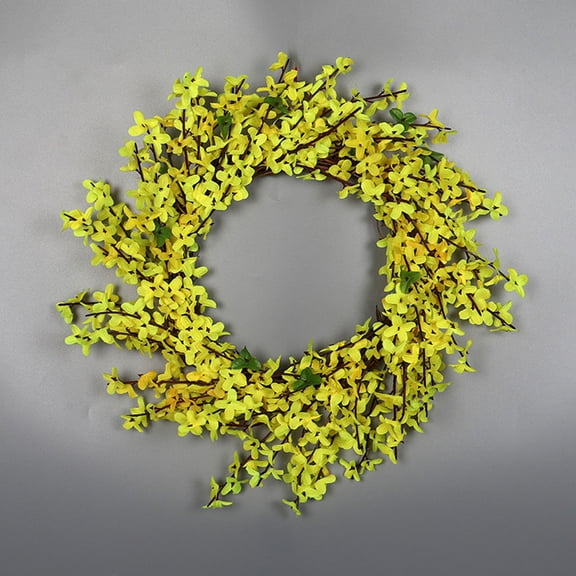 GETAJGHSD Yellow Artificial Winter Jasmine Floral Garland for Front Door and Wall Decoration