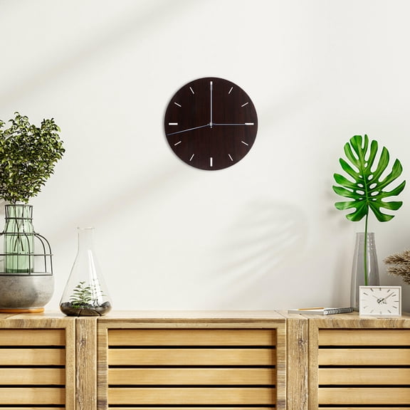 GETAJGHSD clock face design kit Clock Face Wooden Light Brown DIY Installation for Craft Enthusiasts 1Set