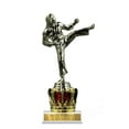 thumbnail image 1 of GETBULLISH Not Today Satan Trophy in Gold and Red, 1 of 4