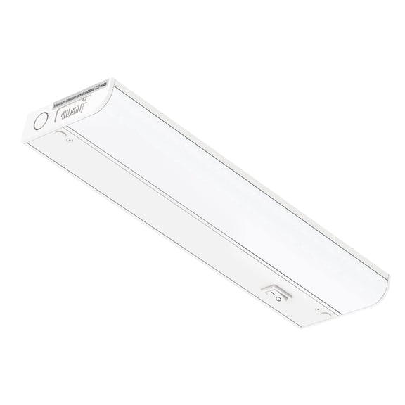 Inlight 12-inch Hardwired LED Under Cabinet Light, Soft White (3000K), 300LM, Dimmable, Matte White Finish
