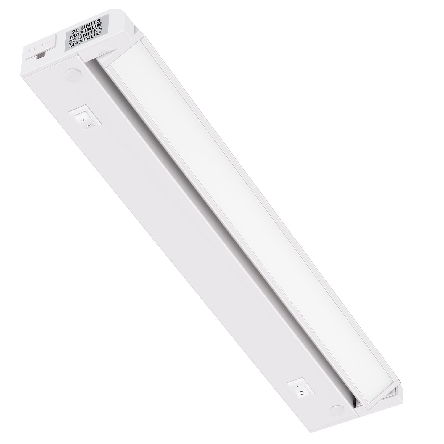Inlight 12-inch Plug-in Swivel LED Under Cabinet Lighting, 2700K/4000K, White Finish, IN-0109-2-WH