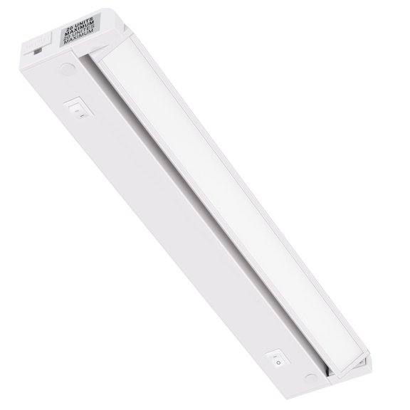 Inlight 12-inch Plug-in Swivel LED Under Cabinet Lighting, 2700K/4000K, White Finish, IN-0109-2-WH