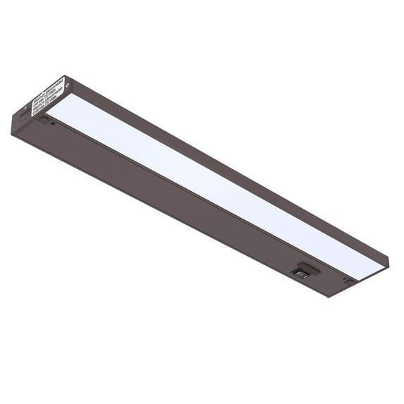 Inlight 18-inch LED Under Cabinet Lighting, Hardwired or Plugged-in, Selectable 2700K/3000K/4000K, Bronze Finished, IN-0210-2-BZ