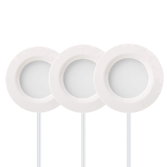 Inlight 2.75-Inch LED Puck Lights, Warm White (3000K), Recessed/Surface Mount, Set of 3, White