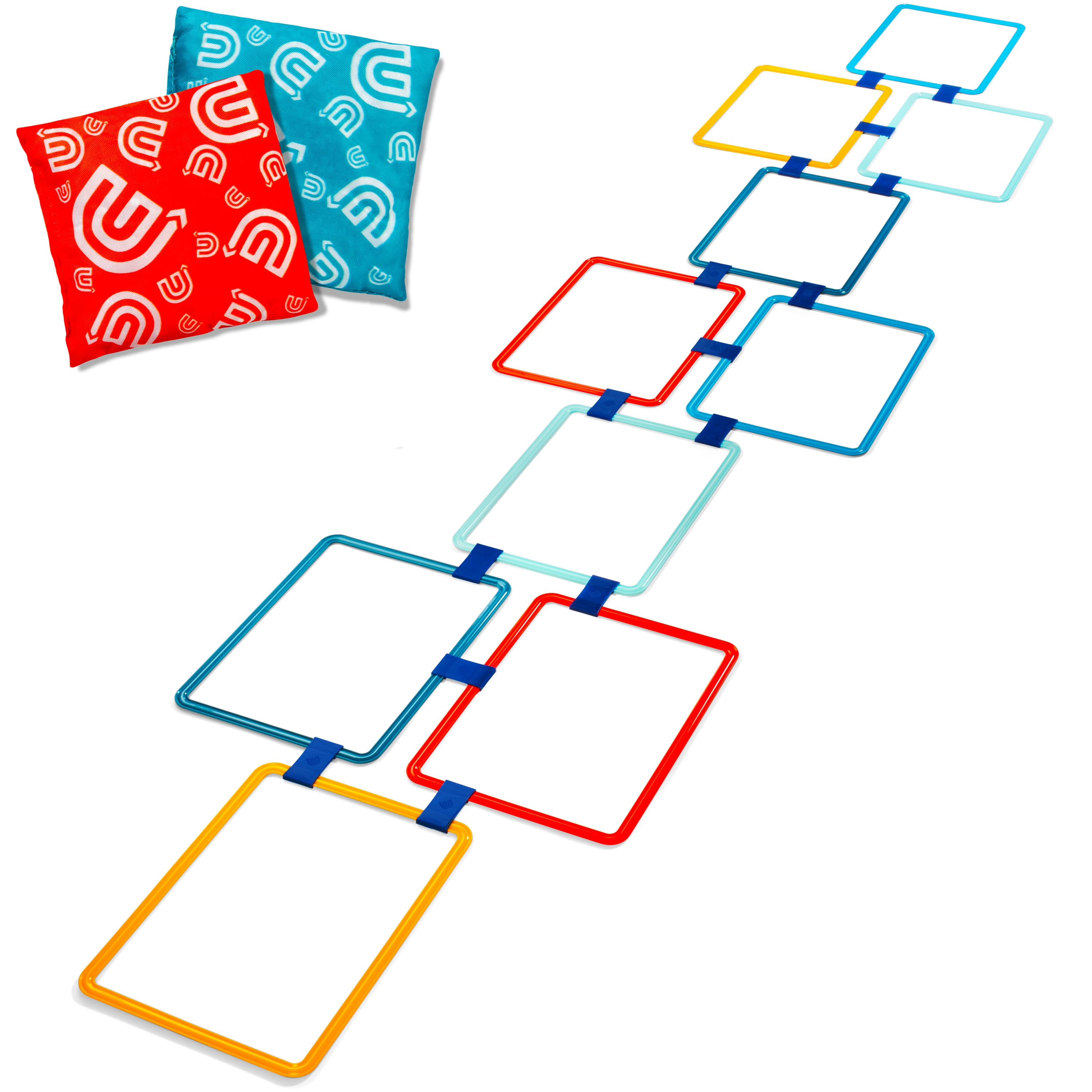 GETMOVIN' SPORTS HOPSCOTCH SQUARES PLUS! Set With 2 Premium Beanbags ...