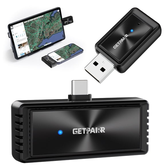 GETPAIRR Cast, All-Platform Wireless Screen Mirroring Dongle & Wireless CarPlay Adapter,4k Streaming, 2in1 Phone Mirroring