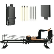 GETYES Foldable Pilates Reformer Machine - Extra-Wide & Lengthened Platform, 400 lbs Capacity