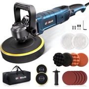 GEVEELIFE Buffer Polisher, 6 Inch/7 Inch 1600W Rotary Car Buffer Polisher Waxer, 7 Variable Speed 1000-3500 RPM, Detachable Handle for Car, Boat Sanding, Polishing, Waxing
