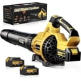 thumbnail image 1 of GEVEELIFE Leaf Blower Cordless, 650CFM & 3 Speed Levels, Electric Cordless Leaf Blower with 2 * 5.0Ah Battery Powered, Blowers for Lawn Care, Yard, Blowing Leaves, Dust, Snow, 1 of 10