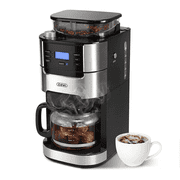 GEVI 10-Cup Programmable Grind & Brew Drip Coffee Maker - Built-in Burr Grinder
