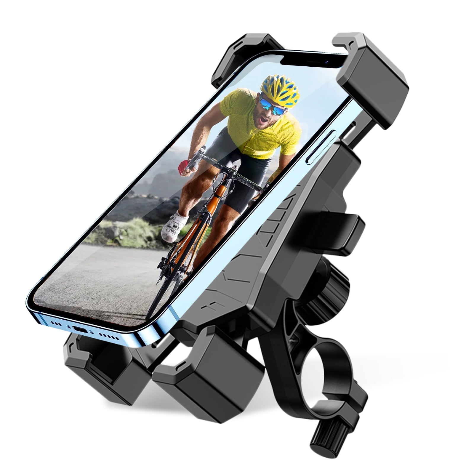 GEVSYUE Bike Phone Mount 360 Adjustable One Hand Operation Handlebar Holder Walmart