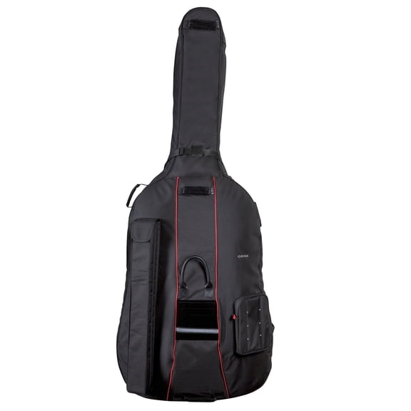 GEWA Prestige Rolly 4/4 Double Bass Gig Bag w/ Wheels & 25mm Padding - Black