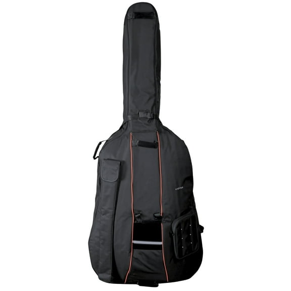 GEWA Premium 1/4 Double Bass Gig Bag w/ Back Pack Strap & 10mm Padding - Black