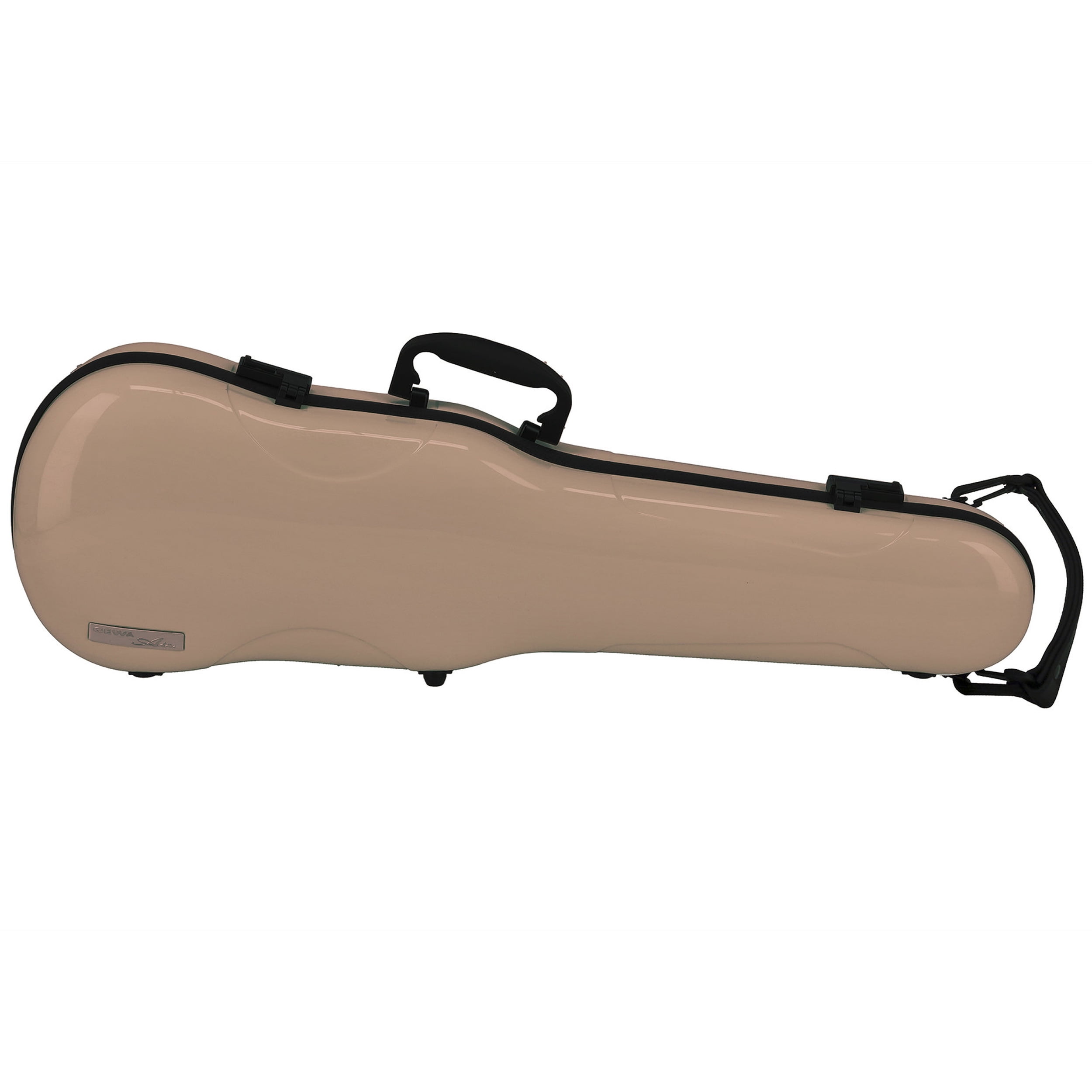 GEWA Violin Case, Air 1.7, Shaped, 4/4, Beige/Black, High Gloss, w/Subway Handle