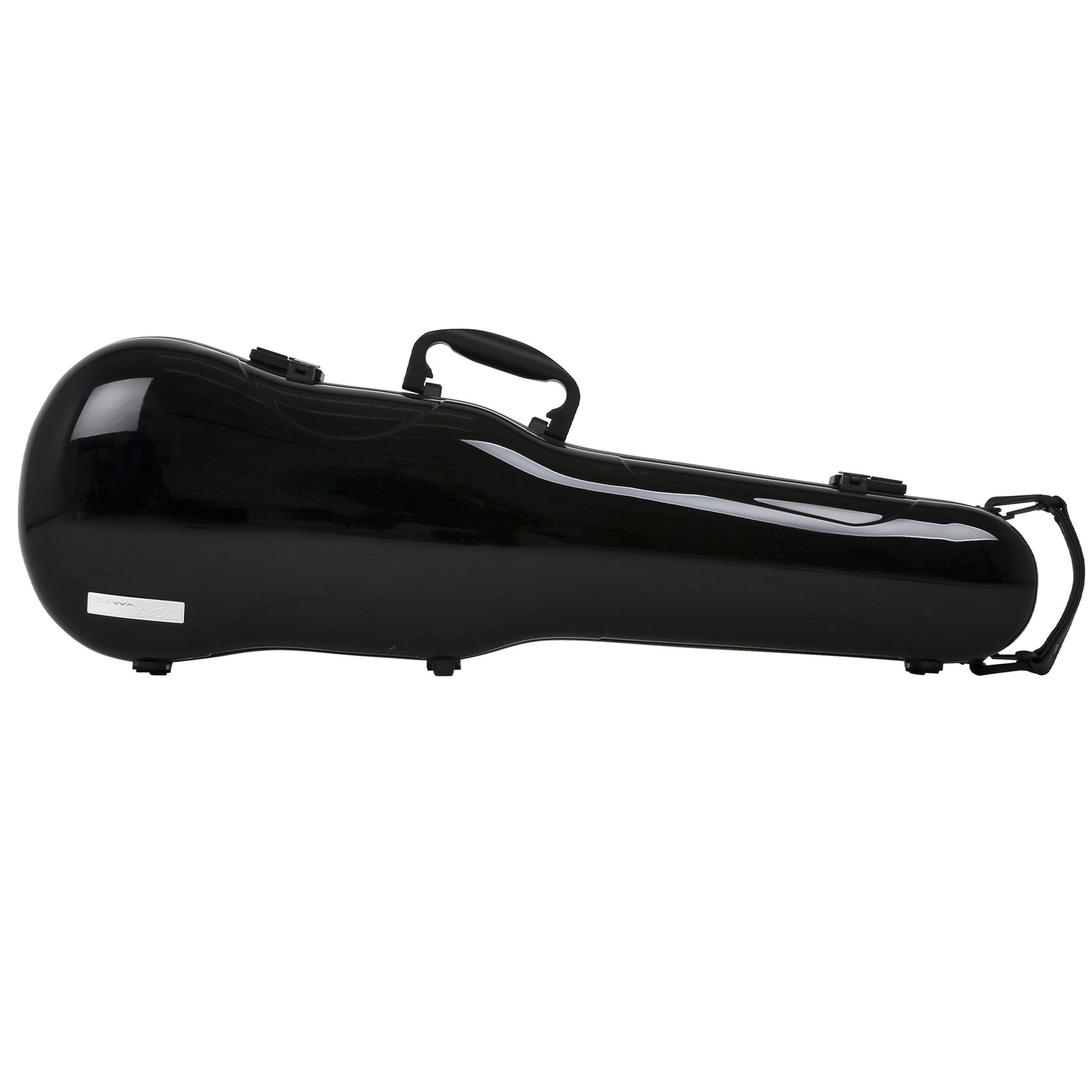 GEWA Violin Case, Air 1.7, Shaped, 4/4, Black/Black, High Gloss, w/Subway Handle