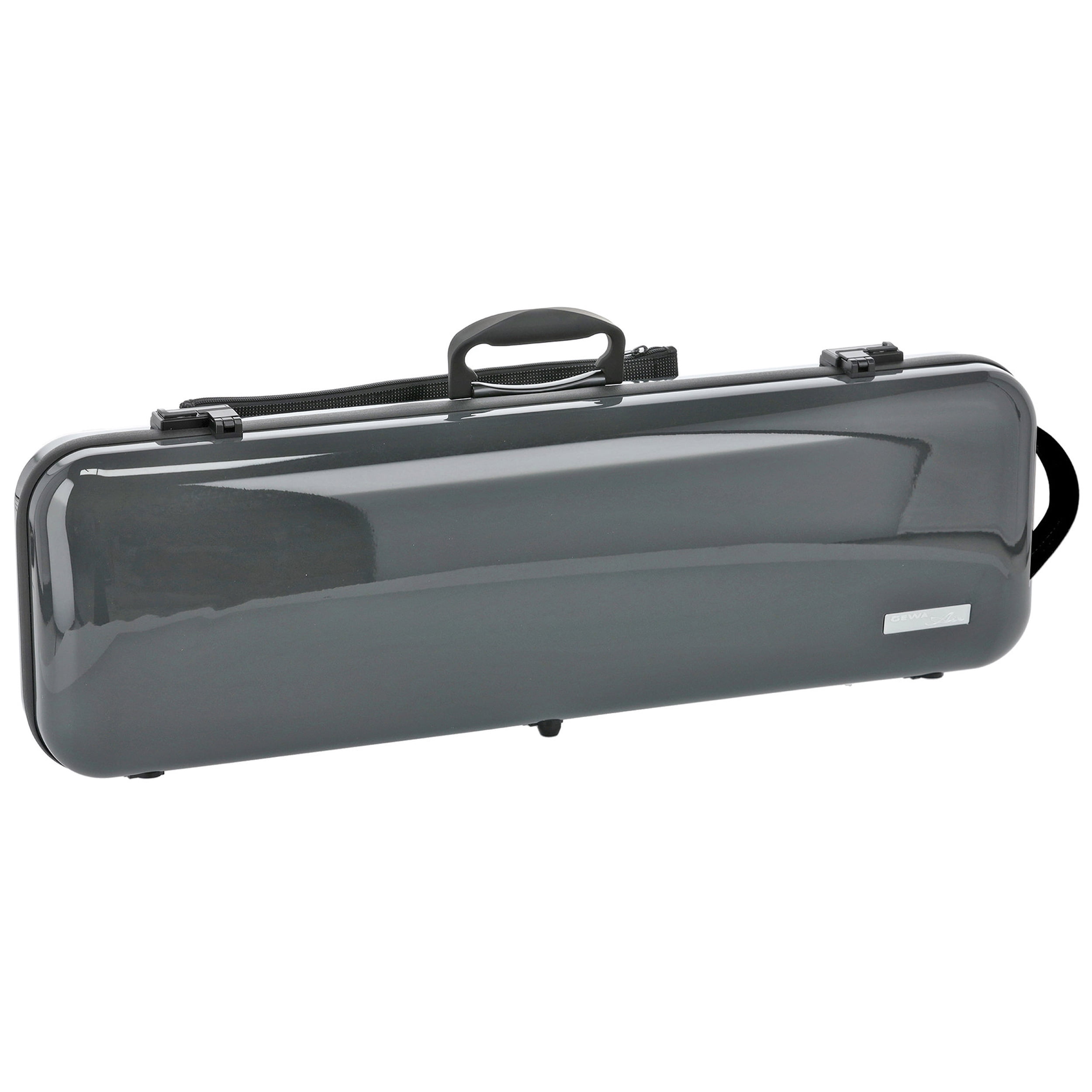 GEWA Violin Case, Air 2.1, Oblong, 4/4, Grey/Black, High Gloss, w/Subway Handle