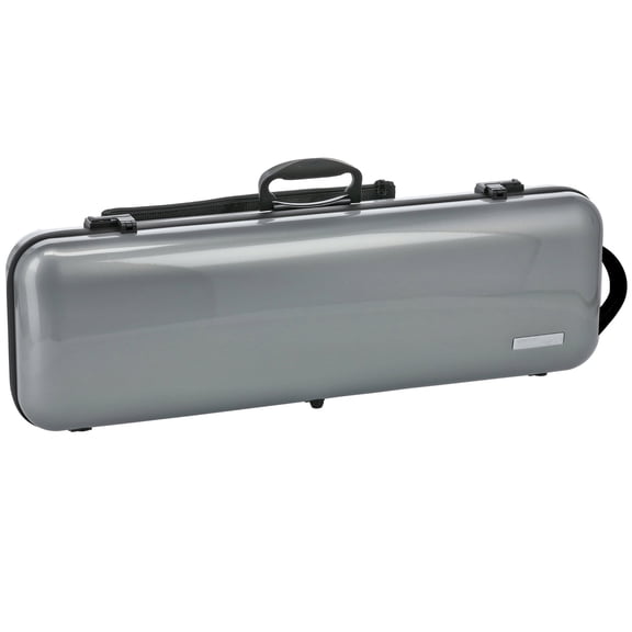 GEWA Violin Case, Air 2.1, Oblong, 4/4, Metallic Silver/Black, High Gloss