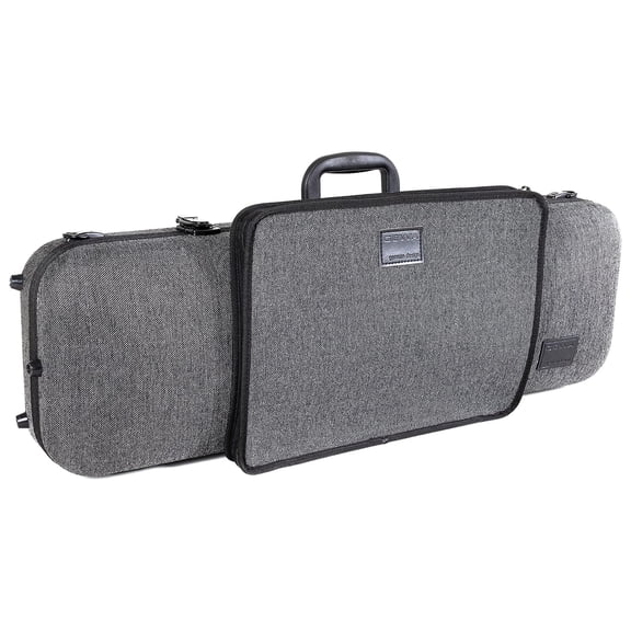 GEWA Bio-S 4/4 Oblong Violin Case Grey/Black w/ Music Pocket & Subway Handle