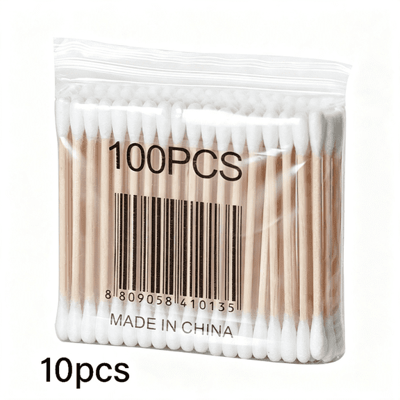 GEWIKK Bamboo Cotton Swabs 1000 Count Eco-Friendly Pure Cotton Buds Double Tipped Sticks 100% Plant-Based Natural Perfect Makeup Nail Applications Arts Crafts Removing Dust Dirt