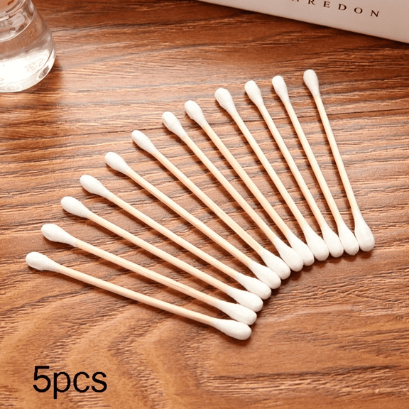 GEWIKK Premium Eco Bamboo Cotton Swabs 500 Biodegradable Plant Based Double Tipped Ear Makeup Swabs 100% Natural Cotton Compostable Zero Plastic Multi Use Personal Care Cleaning Tools