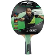 GEWO CS Energy Carbon Pro Pre-Assembled Table Tennis Racket, ITTF Approved Ping Pong Paddle, CARA Carbon Blade, Thunderball 2 Rubber, Flared Handle
